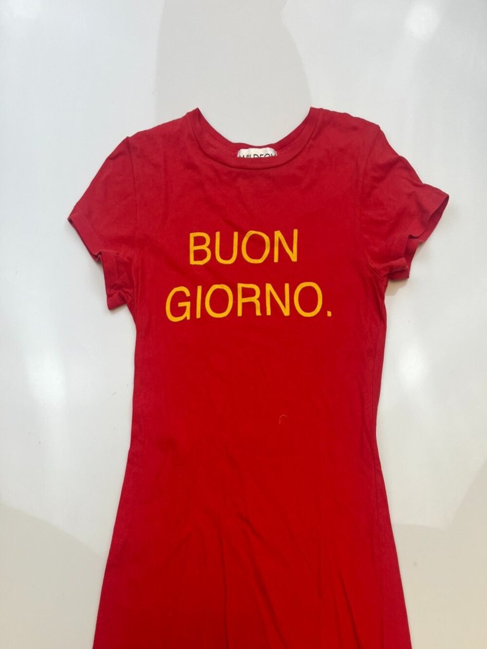 Wildfox Red Graphic T-Shirt Dress N137-47